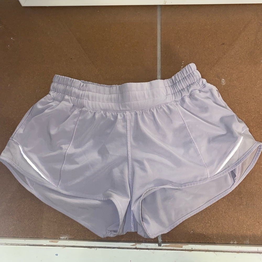 light purple lululemon hotty hot shorts!!